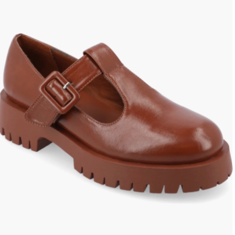 Suvi Mary Jane Loafer Cognac Brown 10